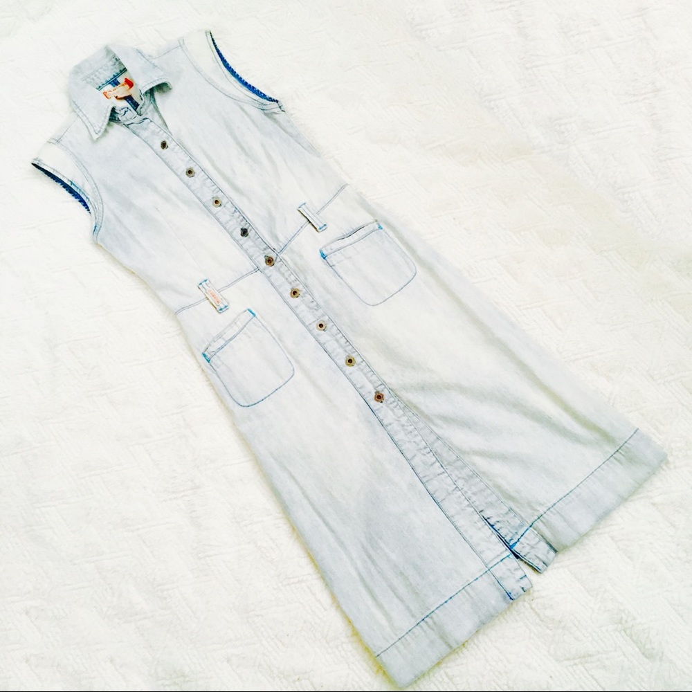 COPY - VINTAGE ACID WASH GUESS DRESS** - Picture 3 of 5